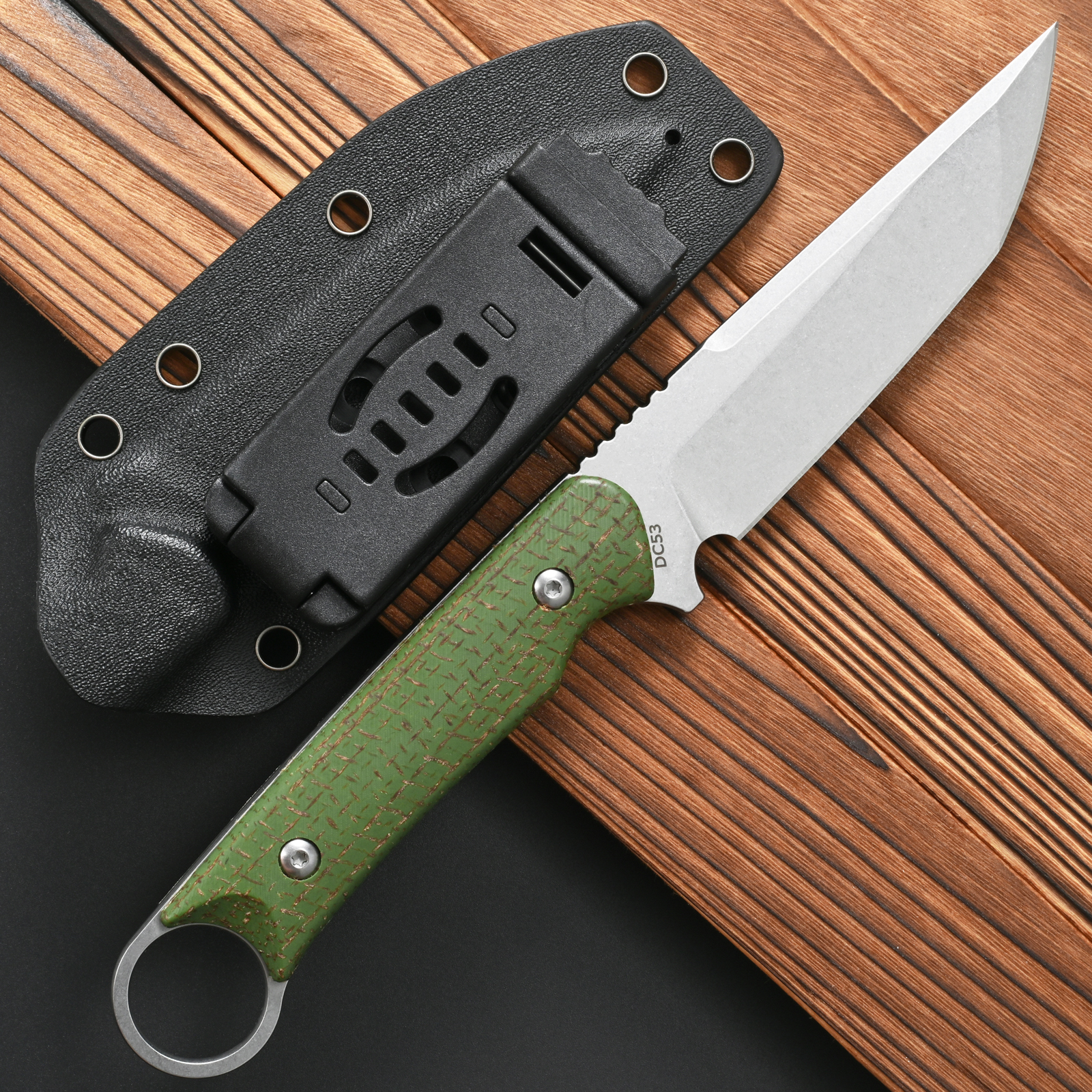 Bushcraft Knife Fixed - Eafengrow FF106 Fixed Blade Knife DC53