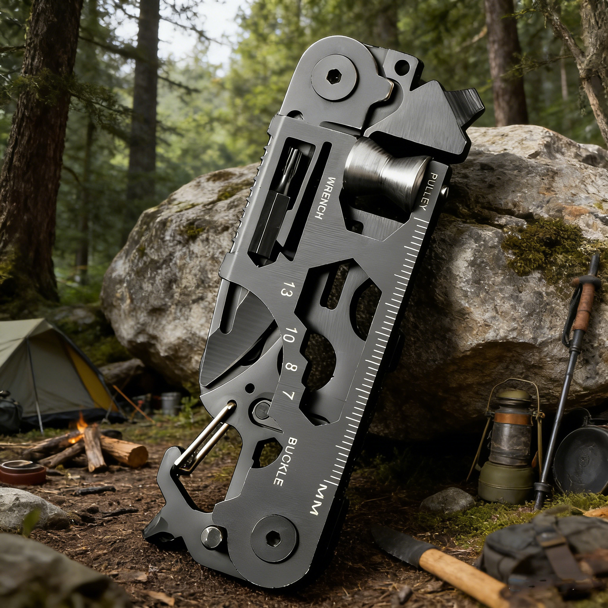 Fire Starting Kit - Multifunctional Outdoor Tool Combination Card Folding
