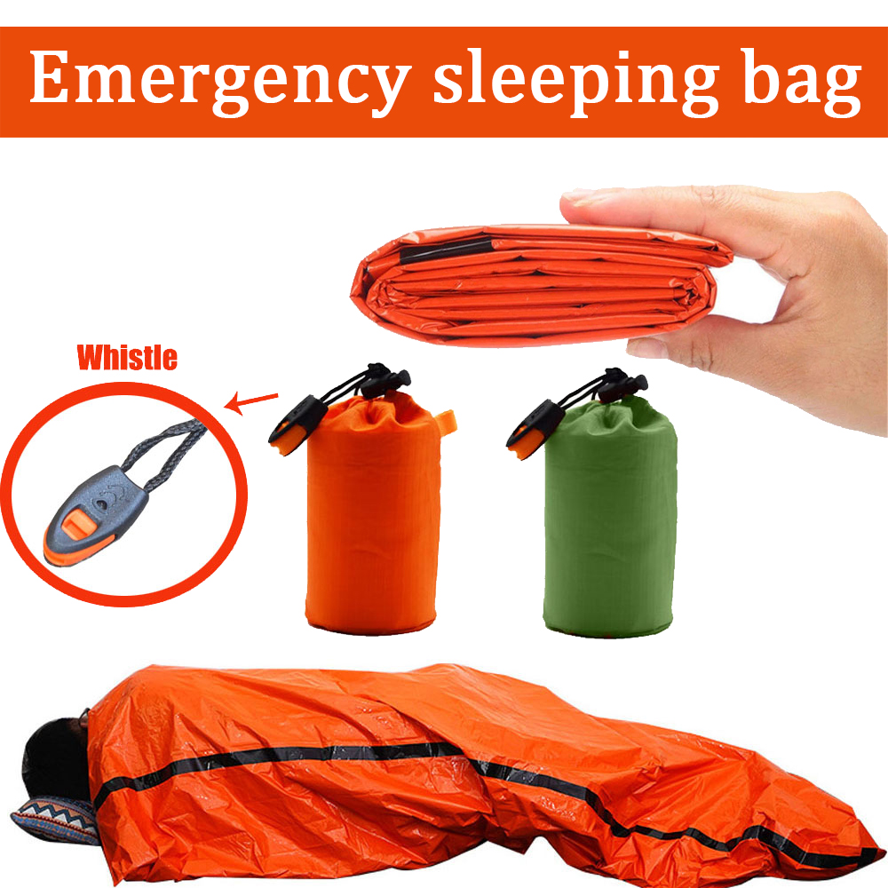 Emergency Poncho Rain - Portable Waterproof Emergency Survival Sleeping Bag