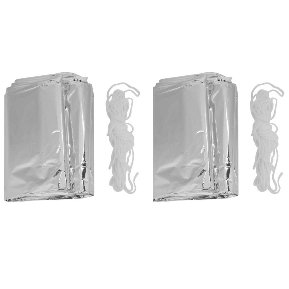 2 Pcs Durable Reflective Emerg - Survival Blanket Reflective avaliação e preço