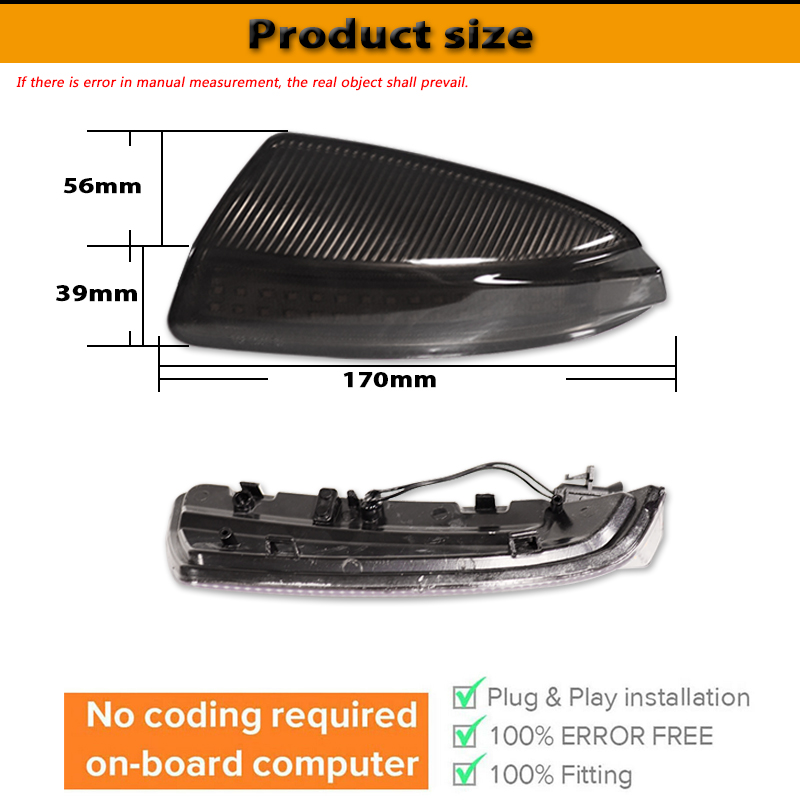 LED Dynamic Turn Signal Light  - Signal Panel Orange avaliação e preço