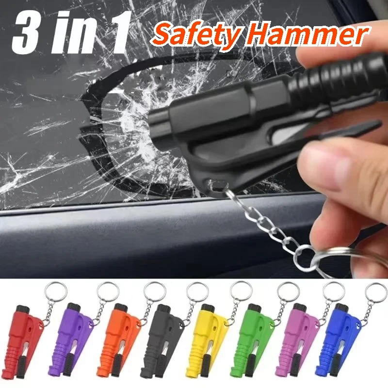1pc Mini Safety Hammer Keychai - Rescue Rope Throw avaliação e preço