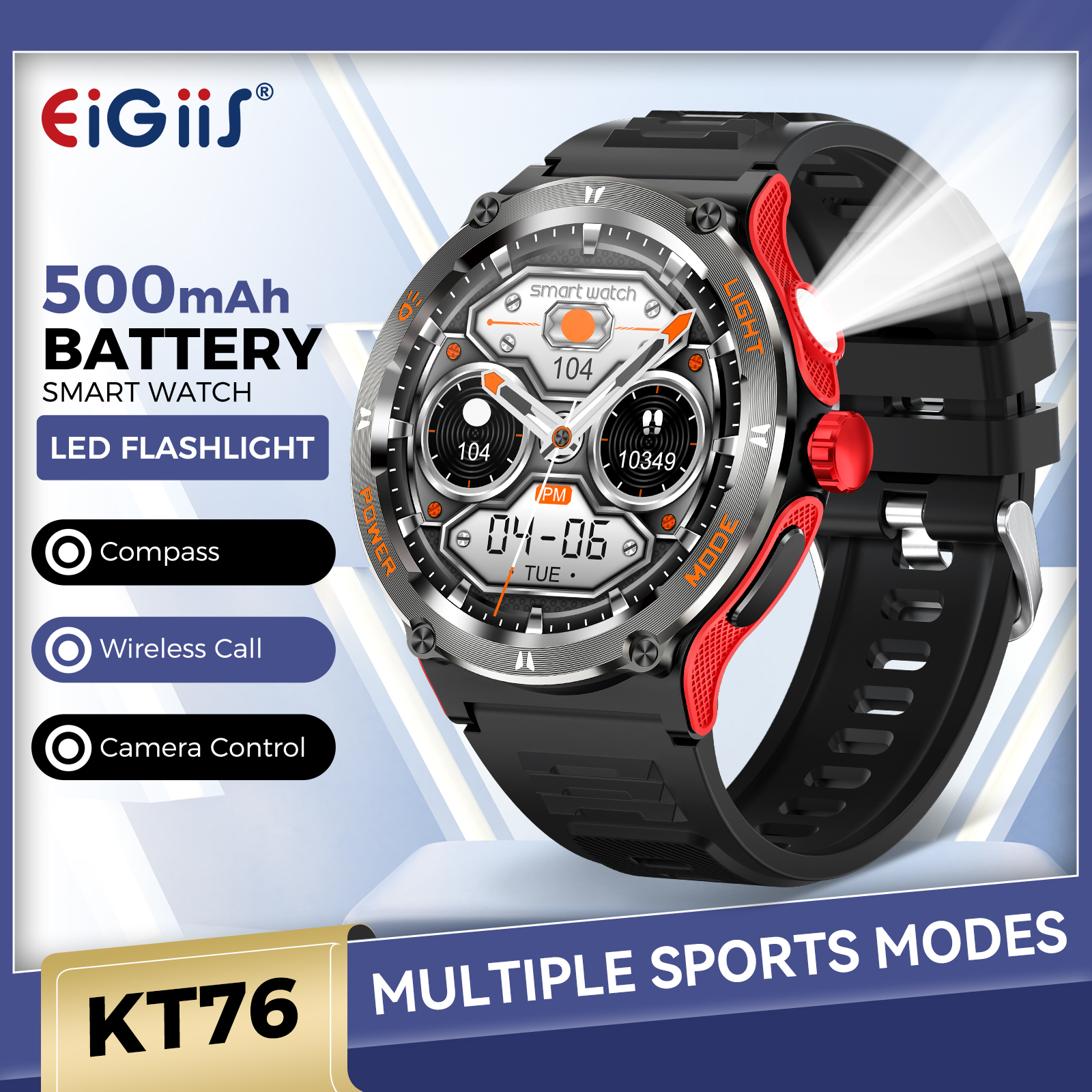 EIGIIS Smart Watch 3ATM Waterp - Compass Lensatic avaliação e preço