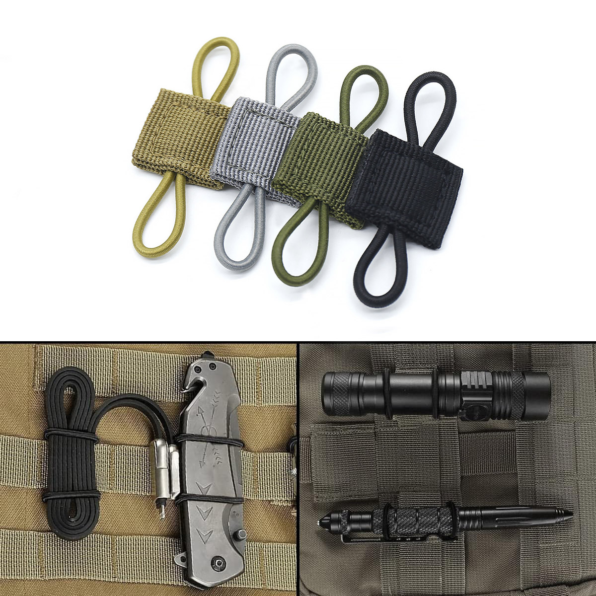4/10pcs Molle Elastic Strap Ta - Fire Starting Kit avaliação e preço