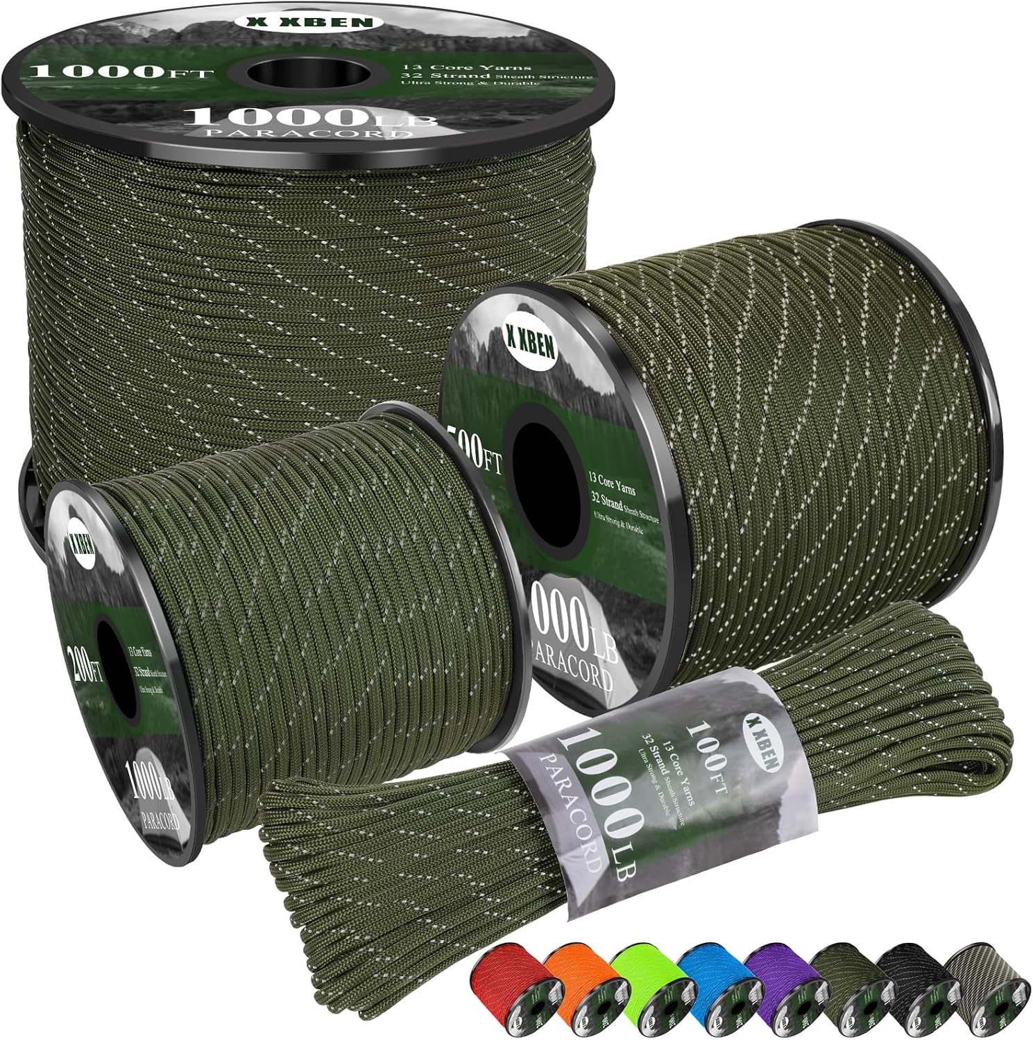 1000lb Reflective Paracord 4mm - Para Cord 1000Ft avaliação e preço