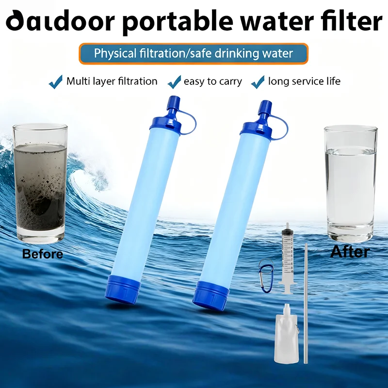 Outdoor Water Filter Straw Cam - Water Purification Straw avaliação e preço