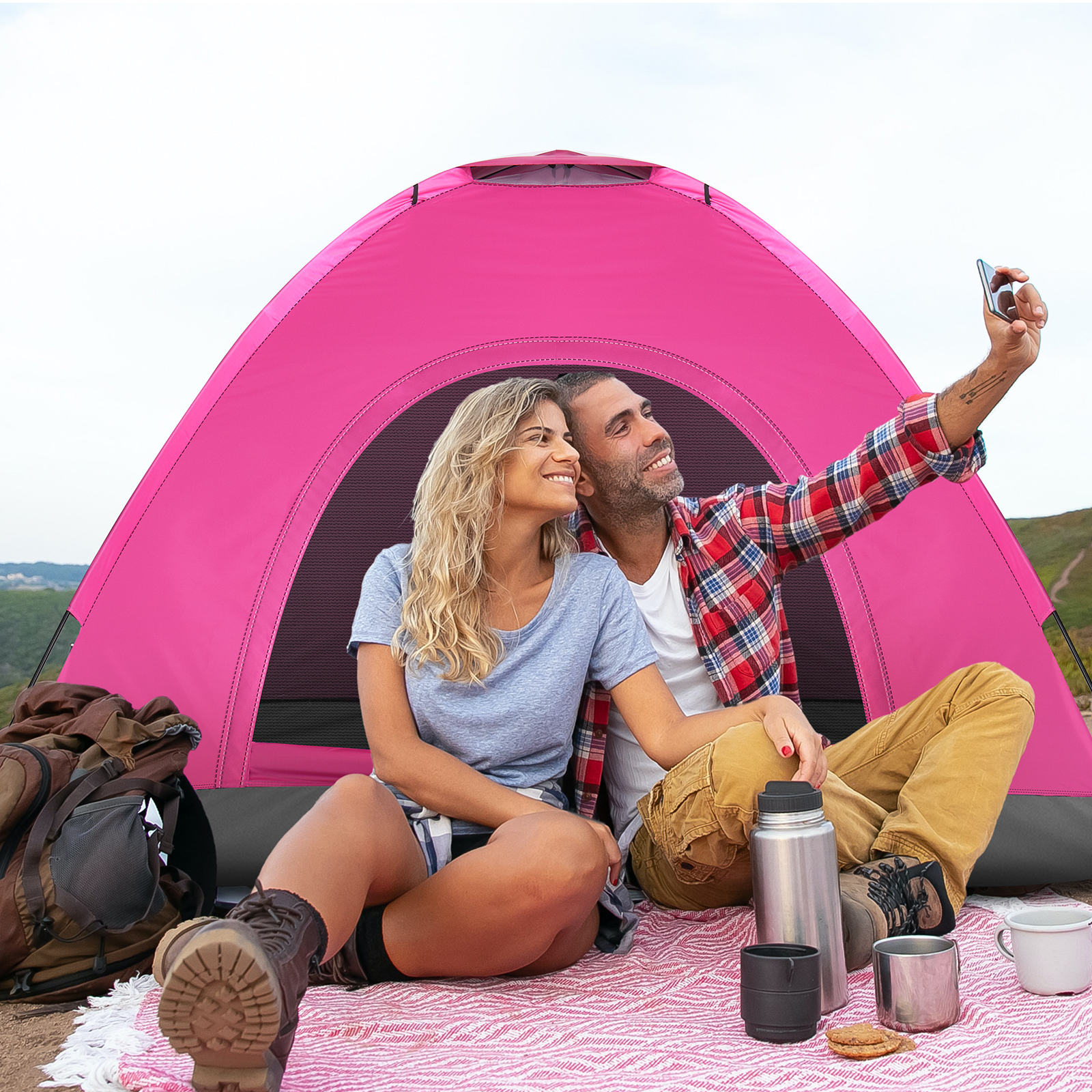 3 4 Person Camping Dome Tent W - Emergency Mylar Tent avaliação e preço