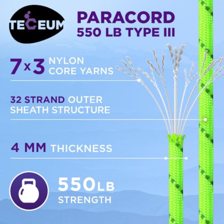 Reflective Paracord Rope 1000  - Para Cord 1000Ft avaliação e preço