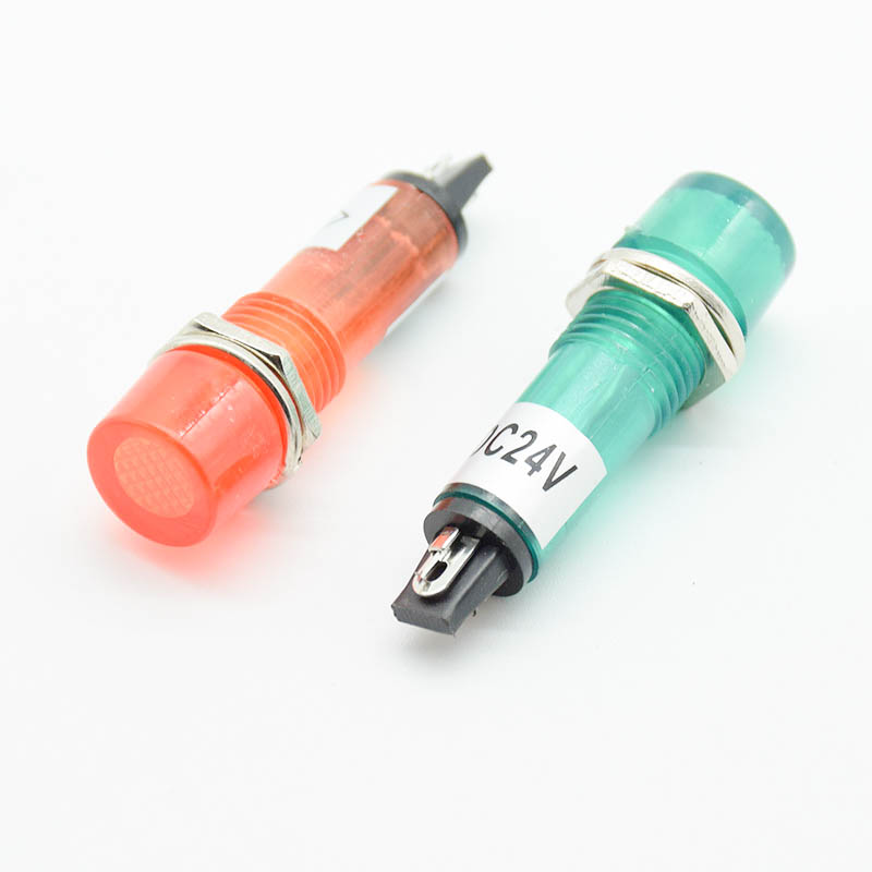 5Pcs 220V 12V 24V DC Mounting  - Signal Panel Orange avaliação e preço