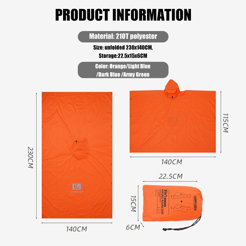 3-in-1 Multi-Functional Lightw - Emergency Poncho Rain avaliação e preço