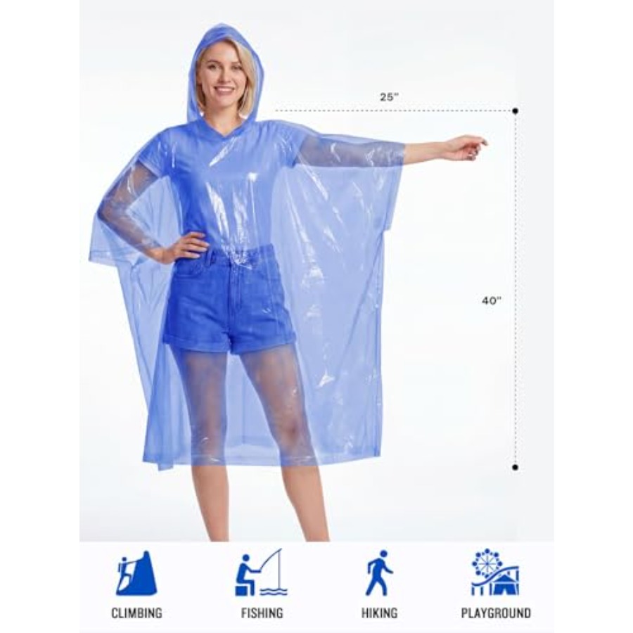 Disposable Rain Ponchos Emerge - Emergency Poncho Rain avaliação e preço