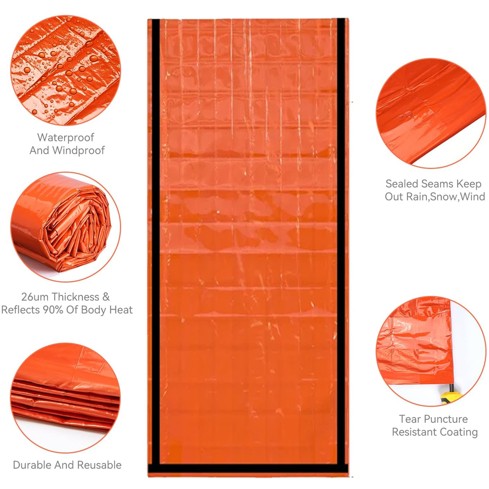 Emergency Sleeping Bag Surviva - Emergency Mylar Tent avaliação e preço