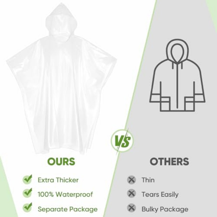 APEXUP Disposable Rain Ponchos - Emergency Poncho Rain avaliação e preço