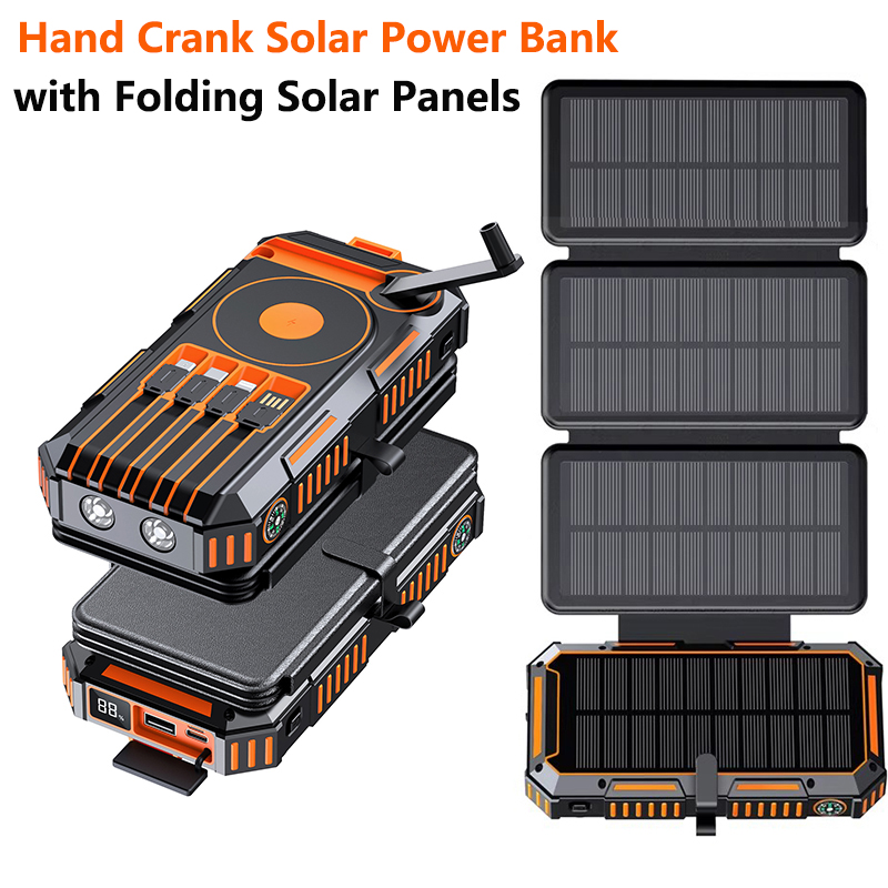 20000mAh Hand Crank Solar Powe - Solar Emergency Charger avaliação e preço