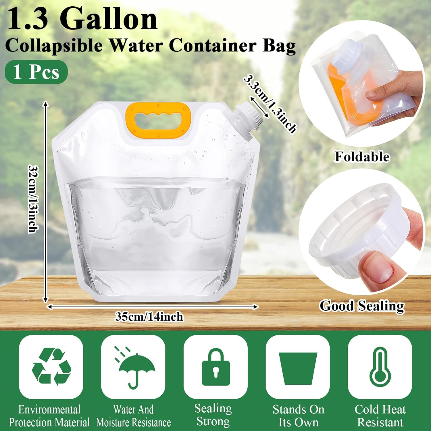 1.3 Gallon Collapsible Water S - Water Bag Collapsible avaliação e preço