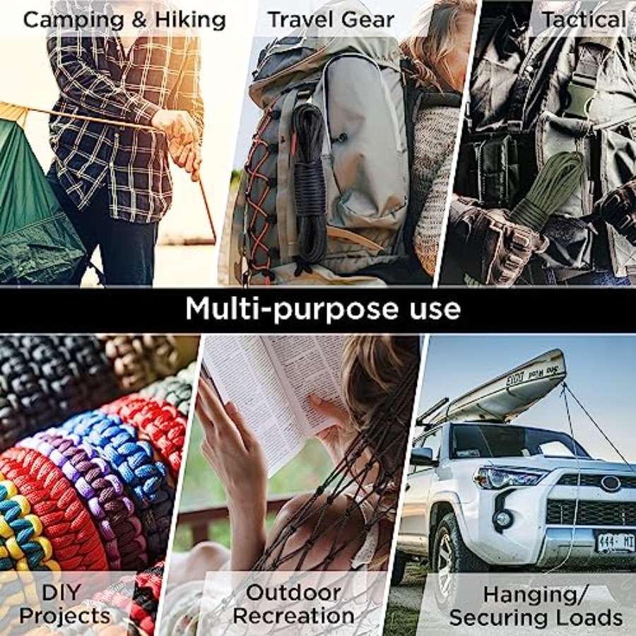 Paracord Rope 750 lb 1000ft/ 2 - Para Cord 1000Ft avaliação e preço