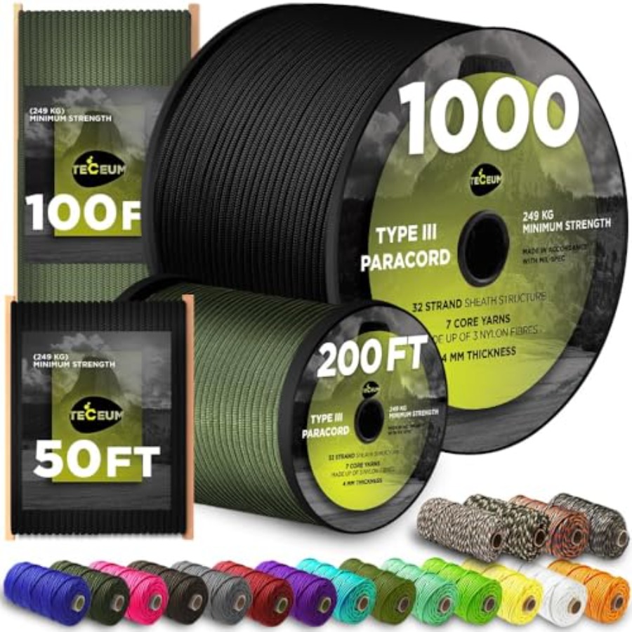 5/32 Paracord Rope 1000 1000ft - Para Cord 1000Ft avaliação e preço
