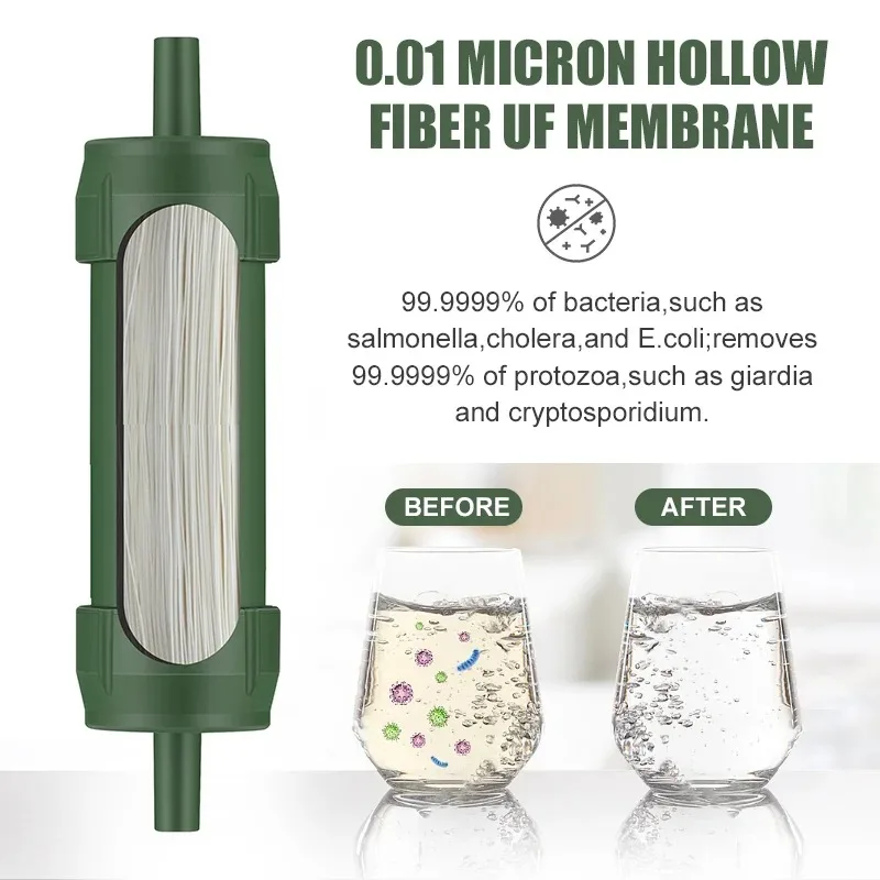 1PC Outdoor Mini Water Filter  - Water Purification Straw avaliação e preço