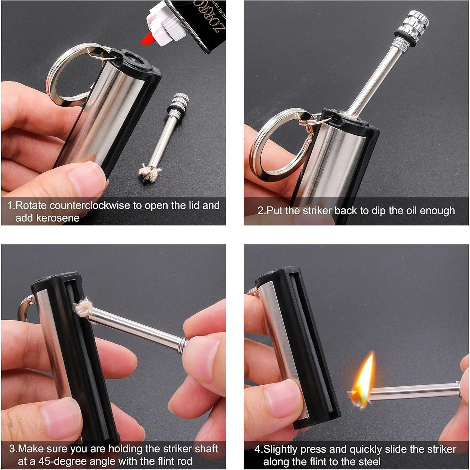 1-5-pack Magnesium flint set,  - Magnesium Fire Starter avaliação e preço