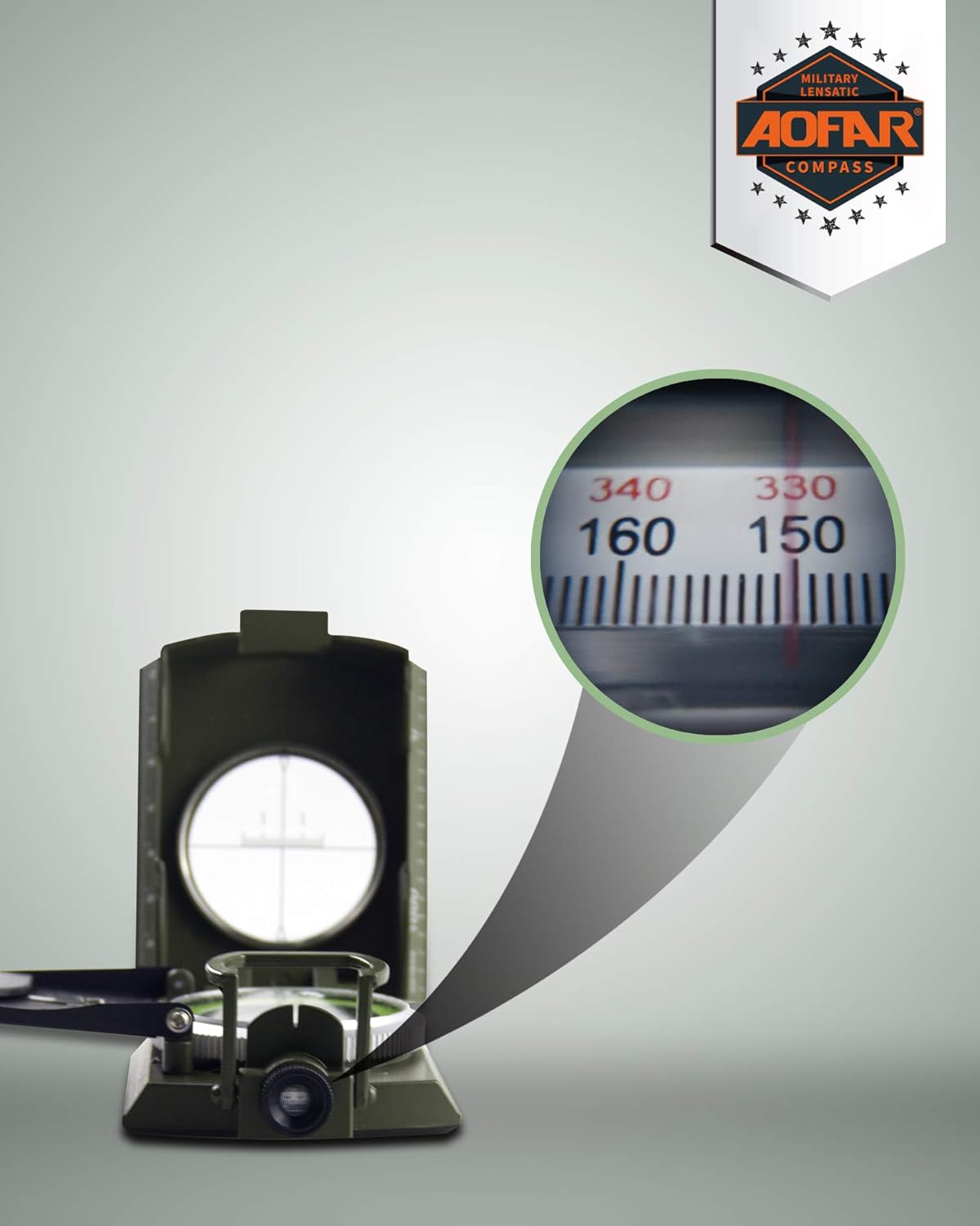 Military Compass for Hiking, L - Compass Lensatic avaliação e preço