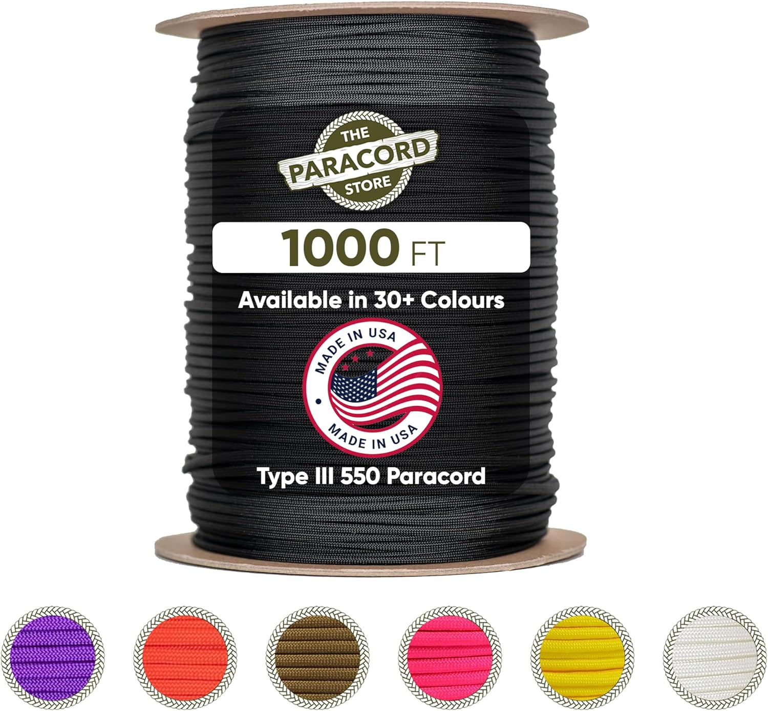 Type III 550 Paracord 1000 FT  - Para Cord 1000Ft avaliação e preço