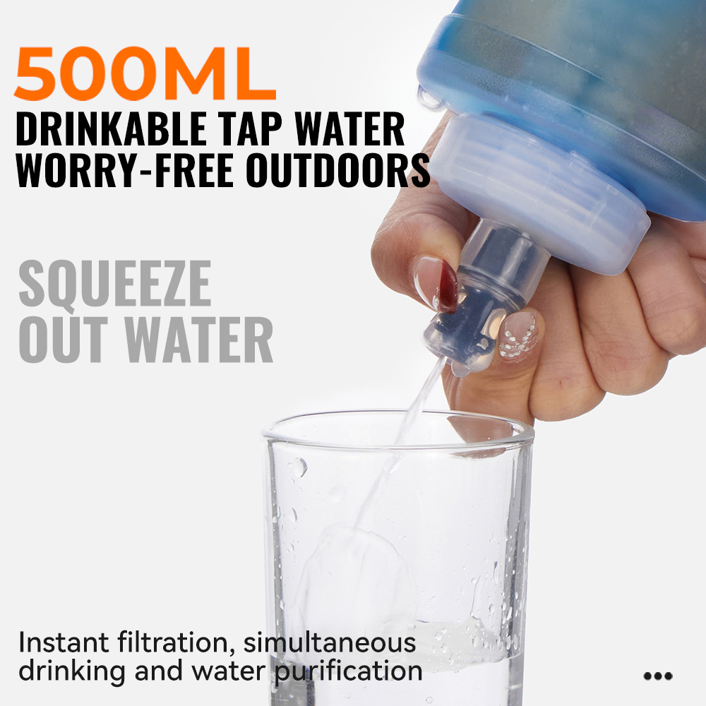 WRELS Water Filter Bottle Coll - Water Bag Collapsible avaliação e preço