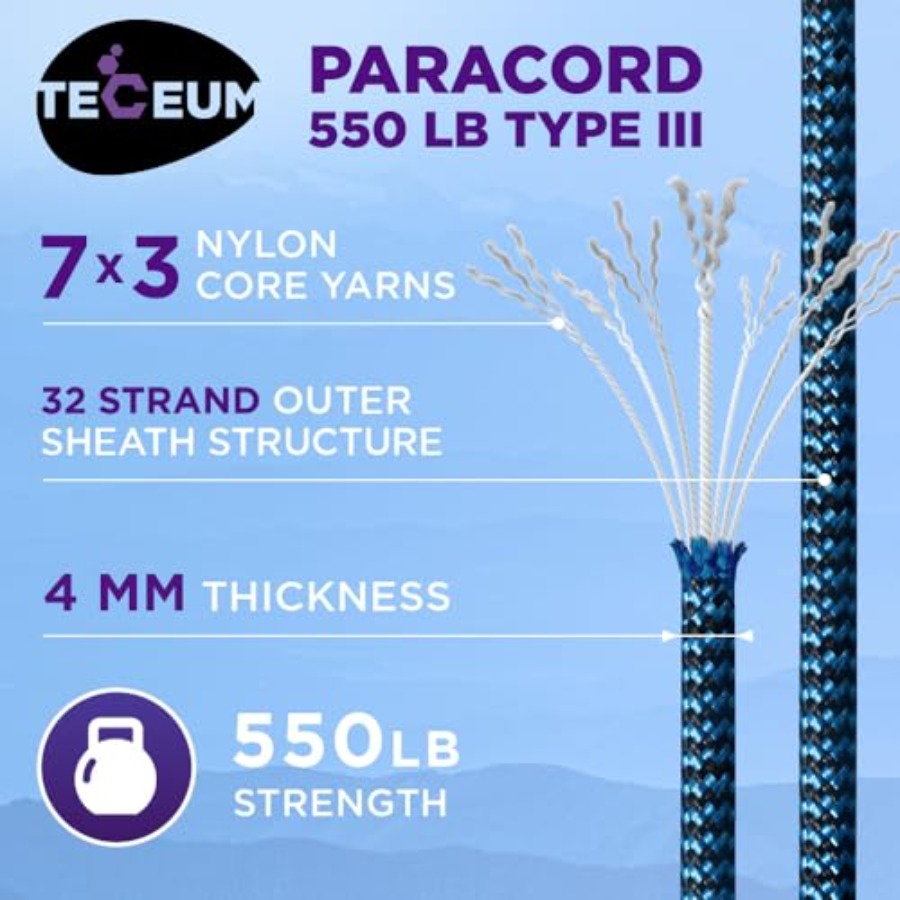 Reflective Paracord Rope 1000  - Para Cord 1000Ft avaliação e preço