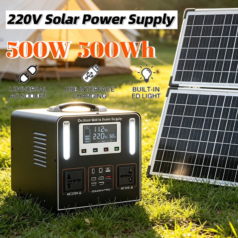 500W AC 220V Portable Power St - Solar Emergency Charger avaliação e preço