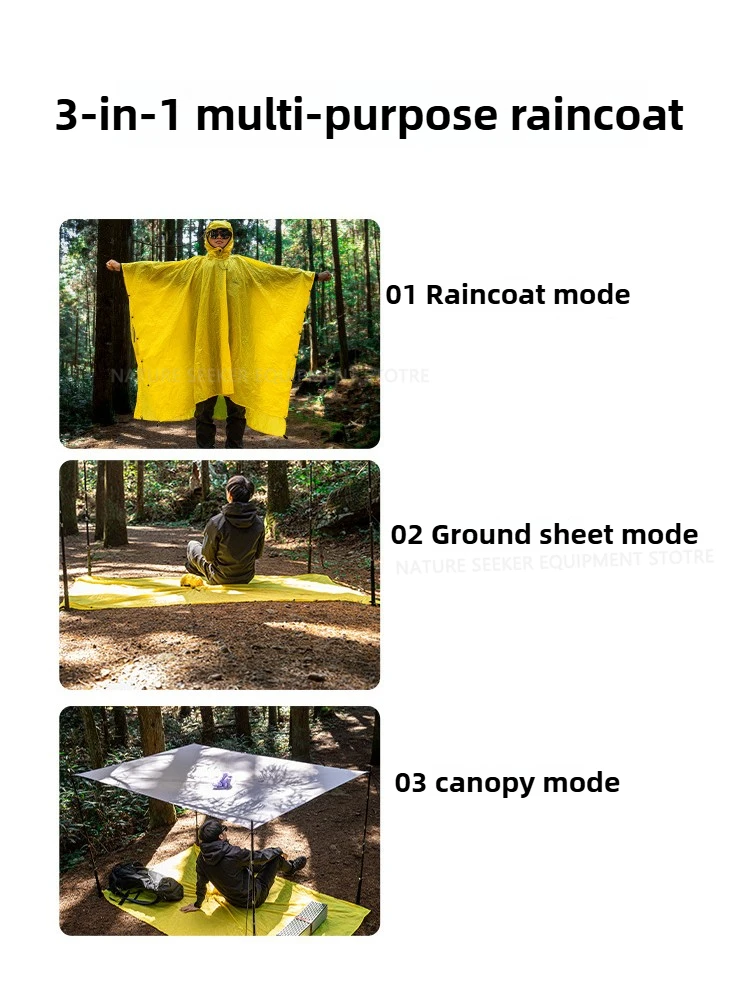 15D/210T Raincoat Waterproof R - Emergency Poncho Rain avaliação e preço